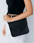 Black Leather Crossbody Bag
