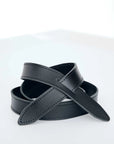 Black Leather Knot Belt