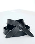 Black Leather Knot Belt