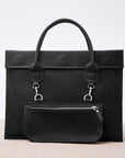 Black Leather Laptop Bag