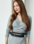 Black Leather Wrap Belt