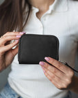 Black Small Zip Wallet