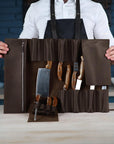 Brown Knife Roll Case