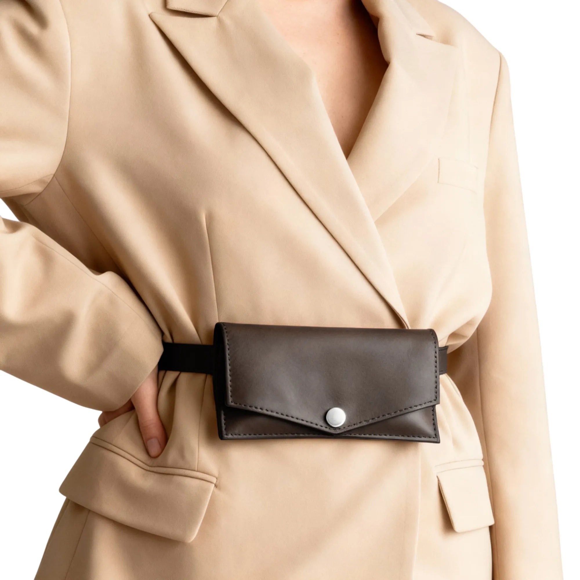 Brown Leather Belt Bags