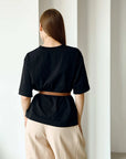 Brown Leather Skinny Belt