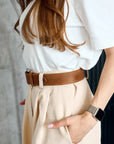Brown Leather Waist Belt