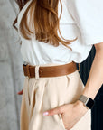 Brown Leather Waist Belt