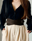 Brown Wide Belt Women