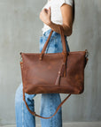 Custom Leather Tote Bag