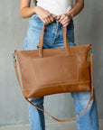 Custom Leather Tote Handbag