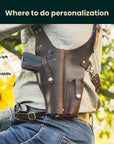 Gun Shoulder Holster — Premium Personalized Handmade Leather Gun Holster | Pikore