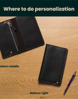 Leather Checkbook Cover — Premium Personalized Handmade Leather Checkbook Holder | Pikore