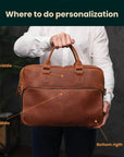 Laptop Messenger Bag — Premium Personalized Handmade Leather Bag | Pikore