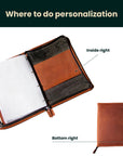 Zippered Padfolio Minimal — Premium Personalized Handmade Leather Leather Portfolio | Pikore