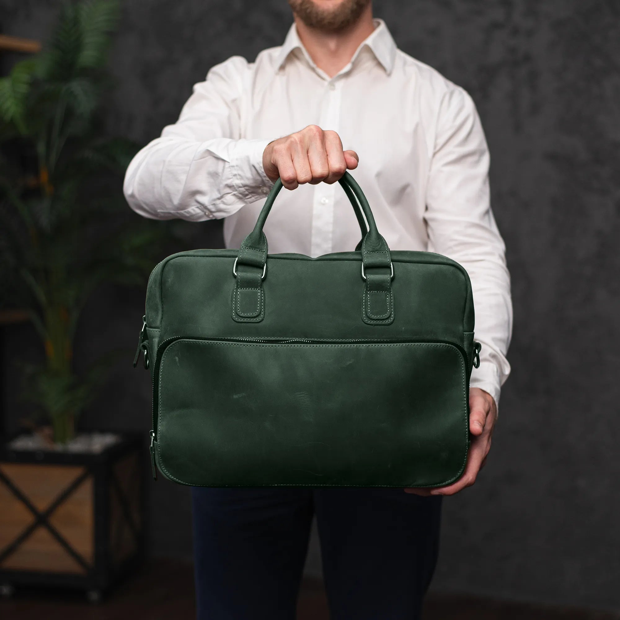 Genuine Leather Messenger Bag