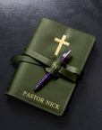 Green Leather Prayer Journal