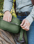 Green Saddle Bag