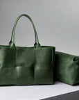 Green Woven Tote