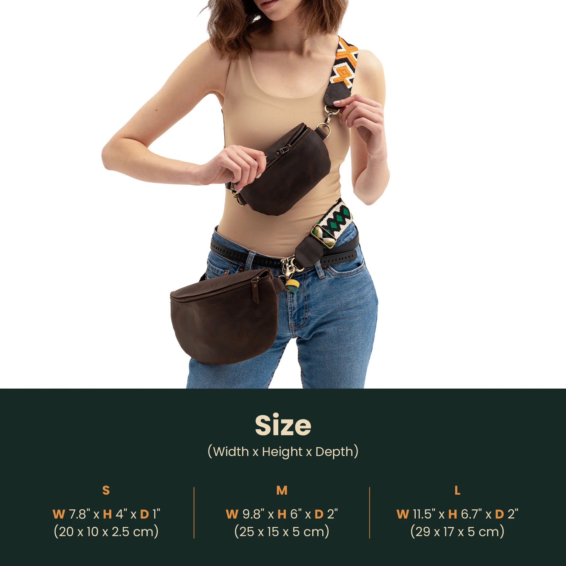 Hip Bag Size Banner
