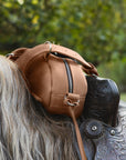Horse Saddle Leather Pouch