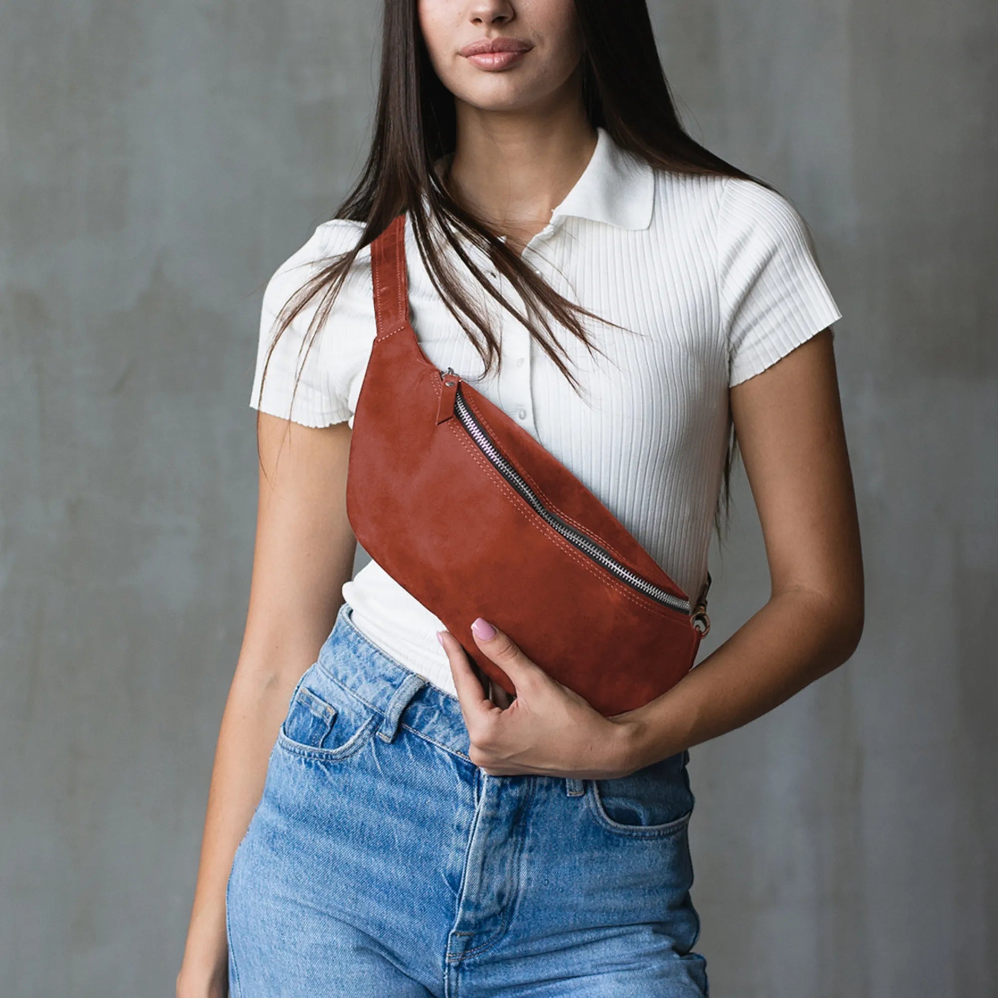 Large Leather Bum Bag
