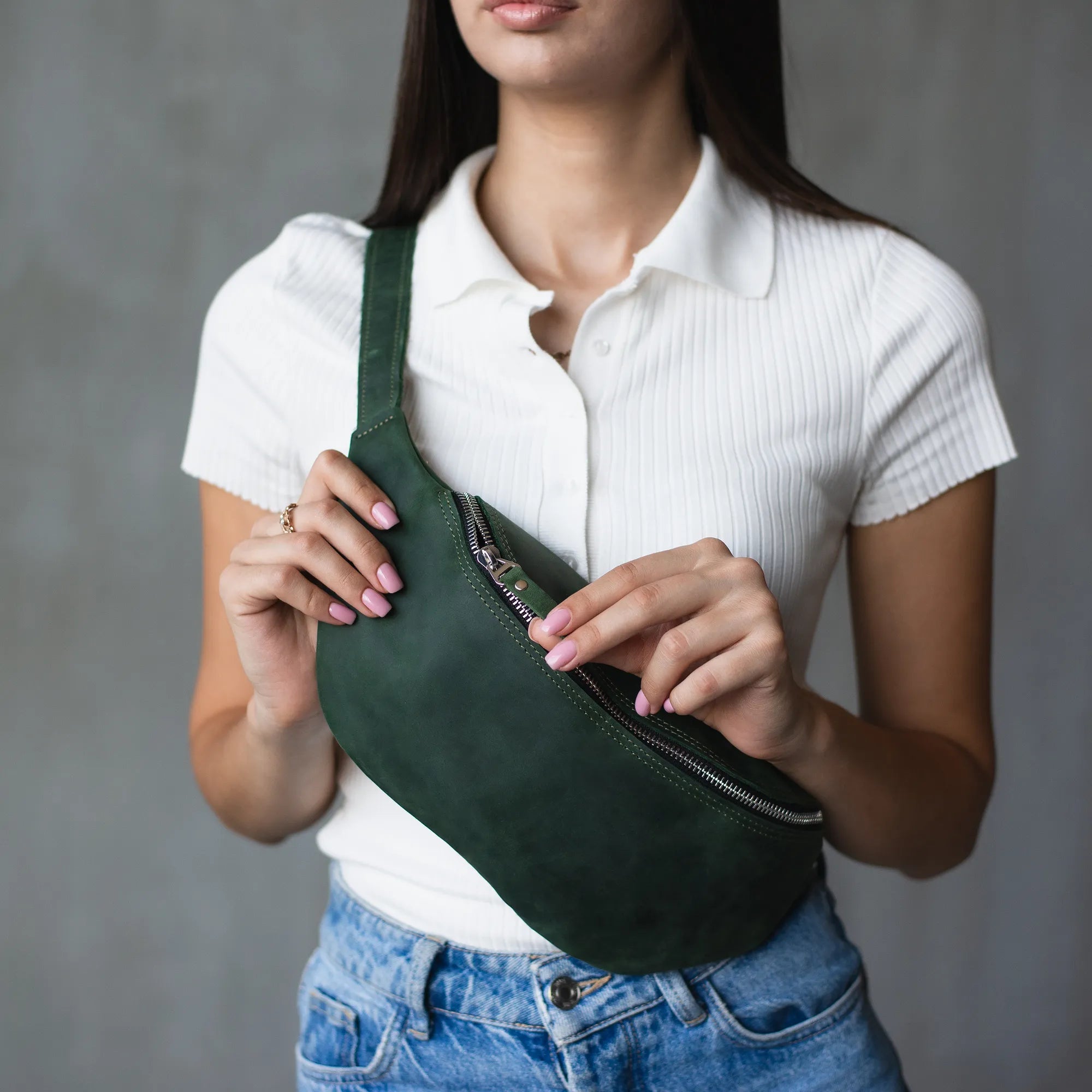 Leather Bum Bag Women