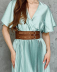Leather Double Buckle Waist Belt
