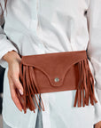 Leather Fringe Crossbody Bag