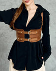 Leather Harness Belt