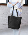 Leather Laptop Tote Bag