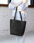 Leather Laptop Tote Bag