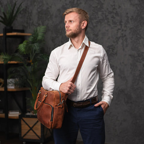Leather Mens Satchel Bag