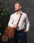 Leather Mens Satchel Bag