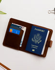 Leather Passport Holder Personalized