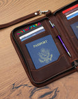 Leather Passport Holder Personalized