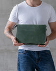 Leather Portfolio with Zipper