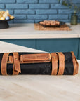 Leather roll up Knife Case