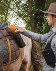 Leather Saddle Drink Holder