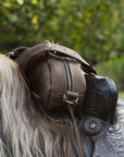 Leather Saddle Pouch Brown