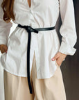 Leather Thin Knot Belt
