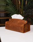 Leather Tissue Box Cover
