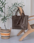 Leather Tote Bag Brown