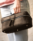 Leather Travel Toiletry Bag