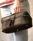 Leather Travel Toiletry Bag