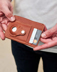 Leather Wallet with Airtag Slot