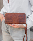 Leather Wallet with Wrist Strap