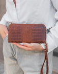 Leather Wallet with Wrist Strap
