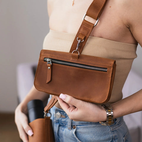 Leather Water Bottle Carrier