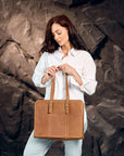 leather work bag women