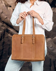 Leather Work Bag Women
